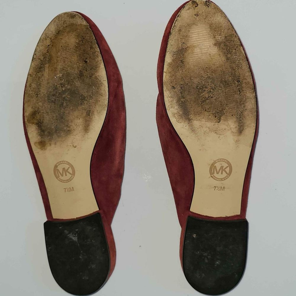 Michael Kors MK Designer Red Loafers Slip On Slide In Flats Size 7.5 - Picture 9 of 9